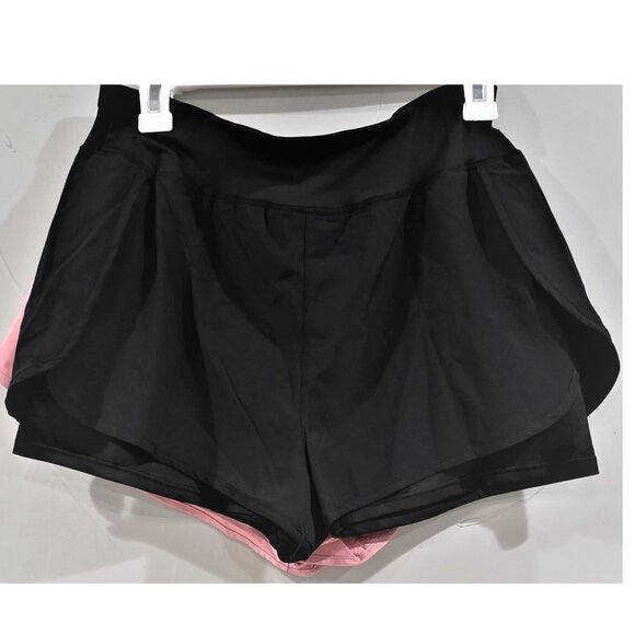 Star Vibe Women's Gym Shorts With Pockets-2Pack - Picture 2 of 3